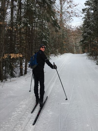 Cross-country skier on an Ottawa trail