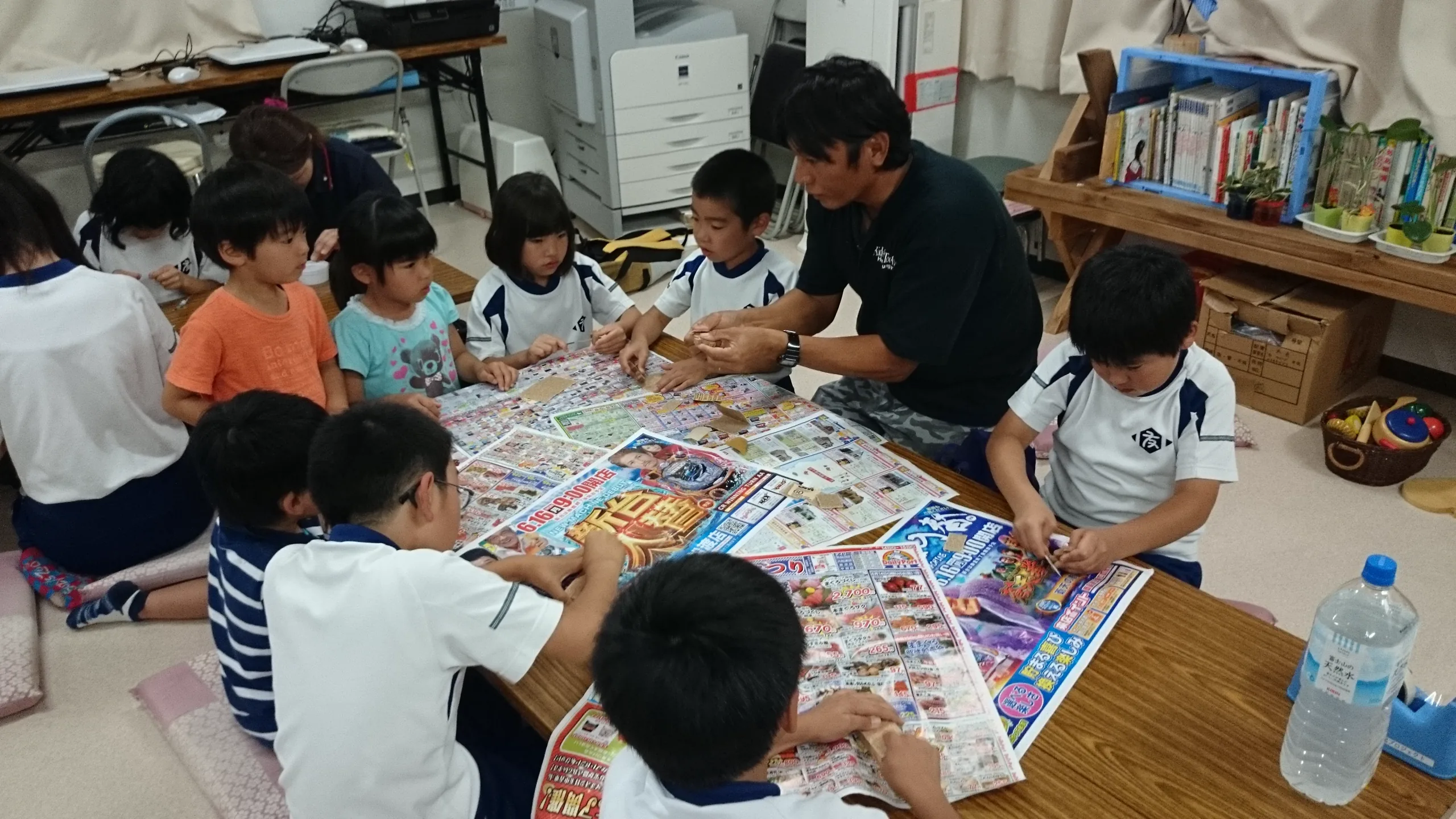 Hiro doing crafts in Tohoku