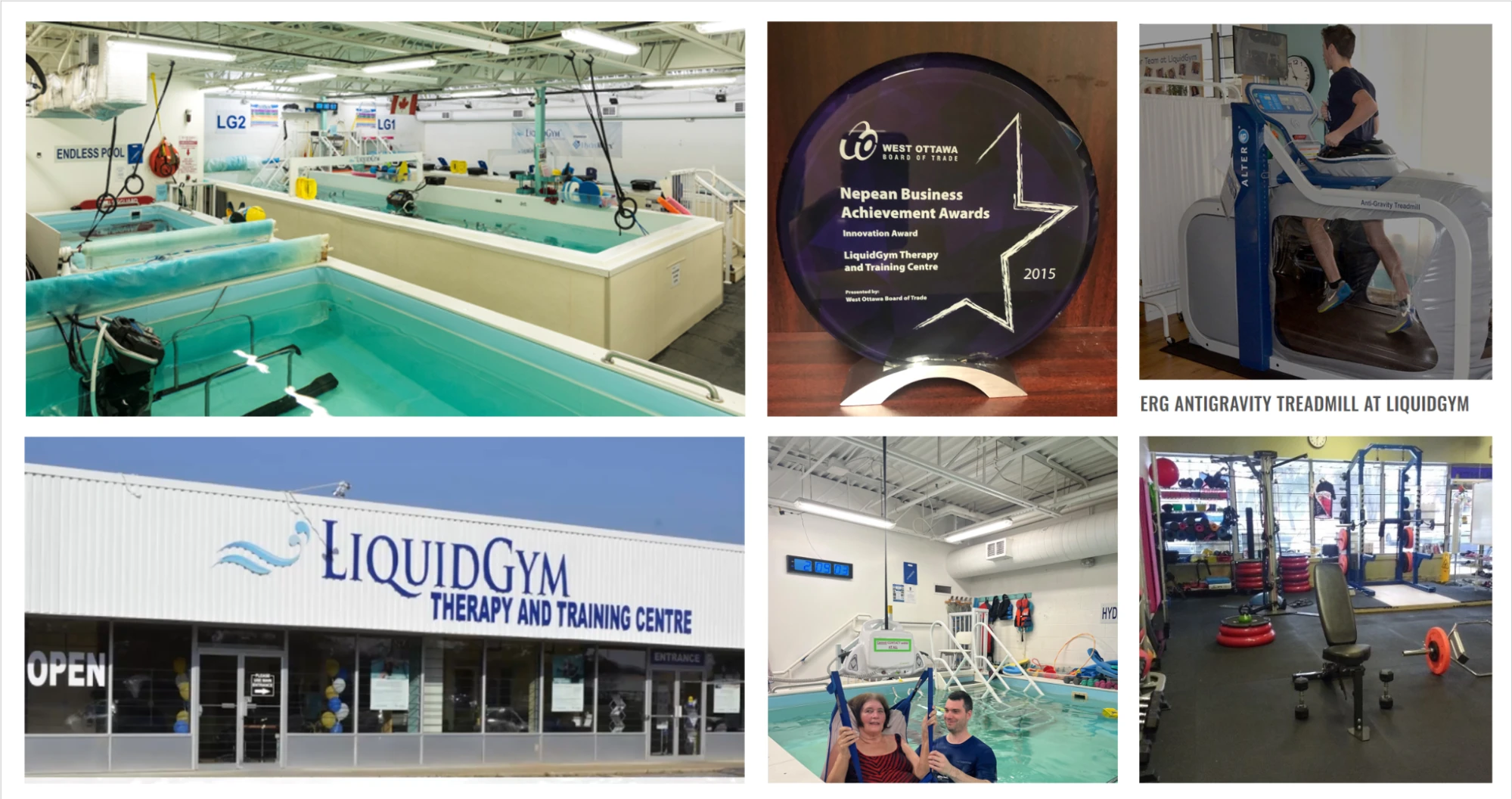 The LiquidGym Era: the clinic, the pools, the antigravity treadmill and the Nepean Business Achievement Award