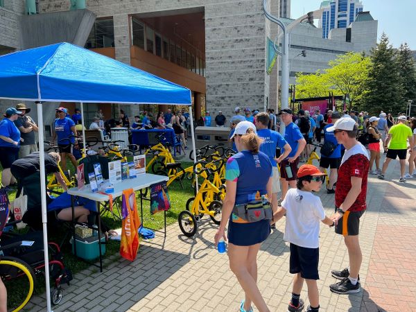The LiquidGym tent at the race village
