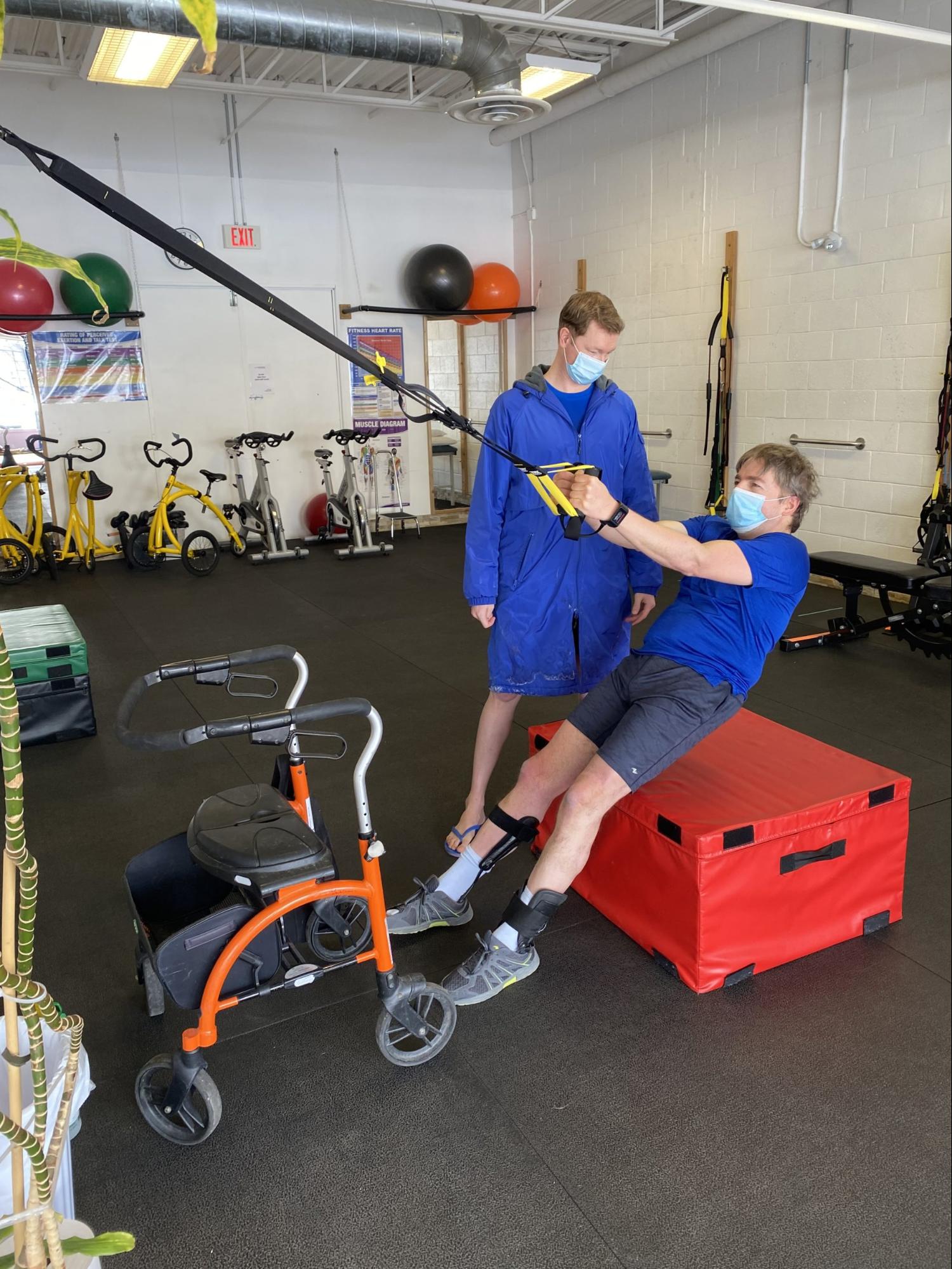 Manual therapy on a treatment table