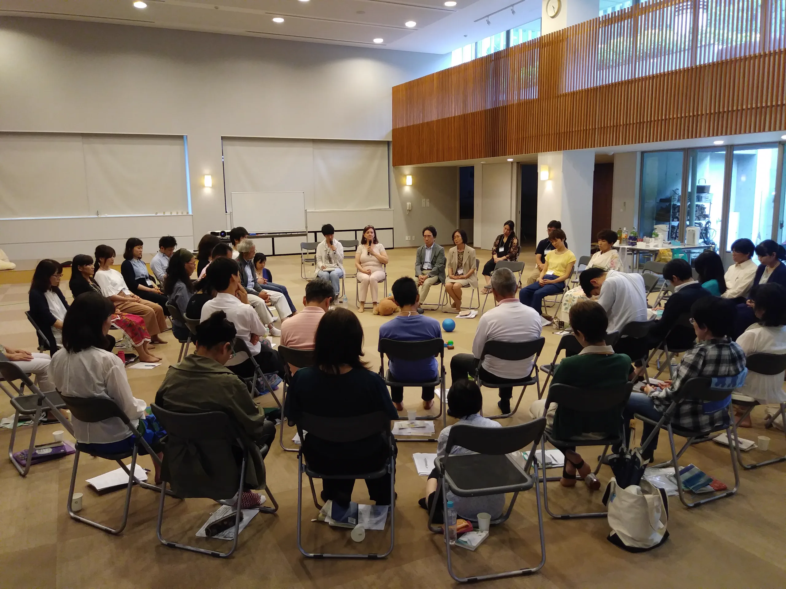 Cynthia teaching for Ashinaga