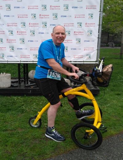 The Alinker three-wheeled walking bike