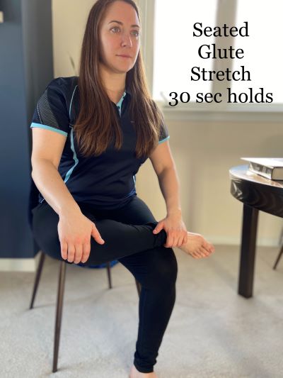 Seated gluteal stretch