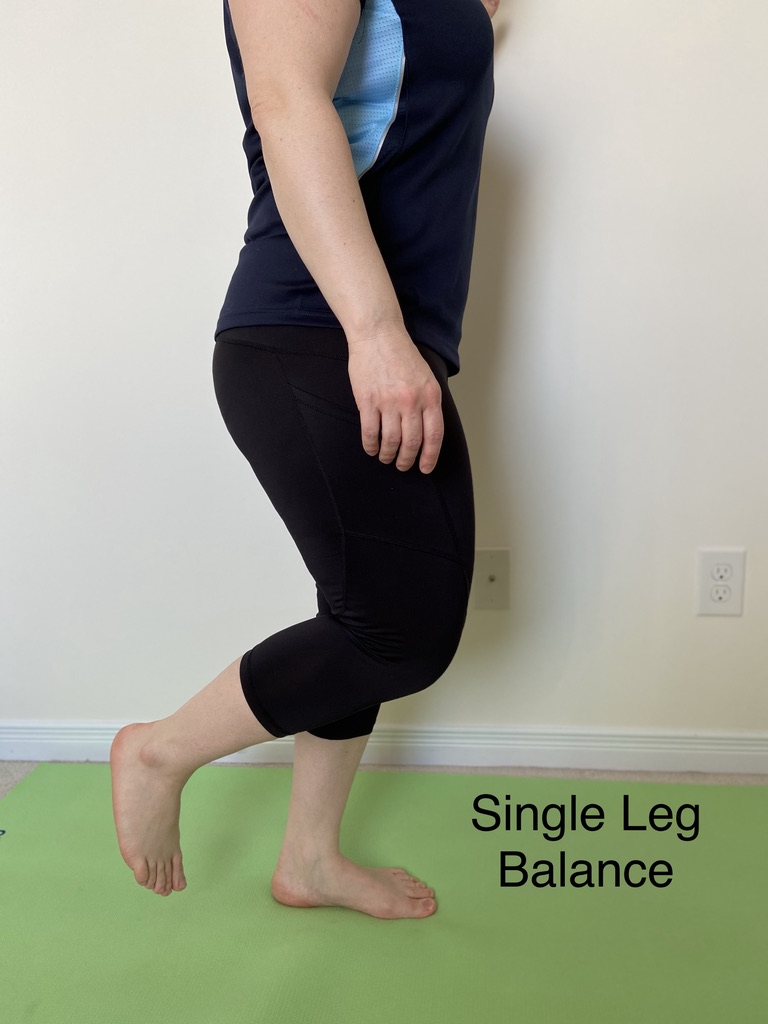 Single leg balance exercise