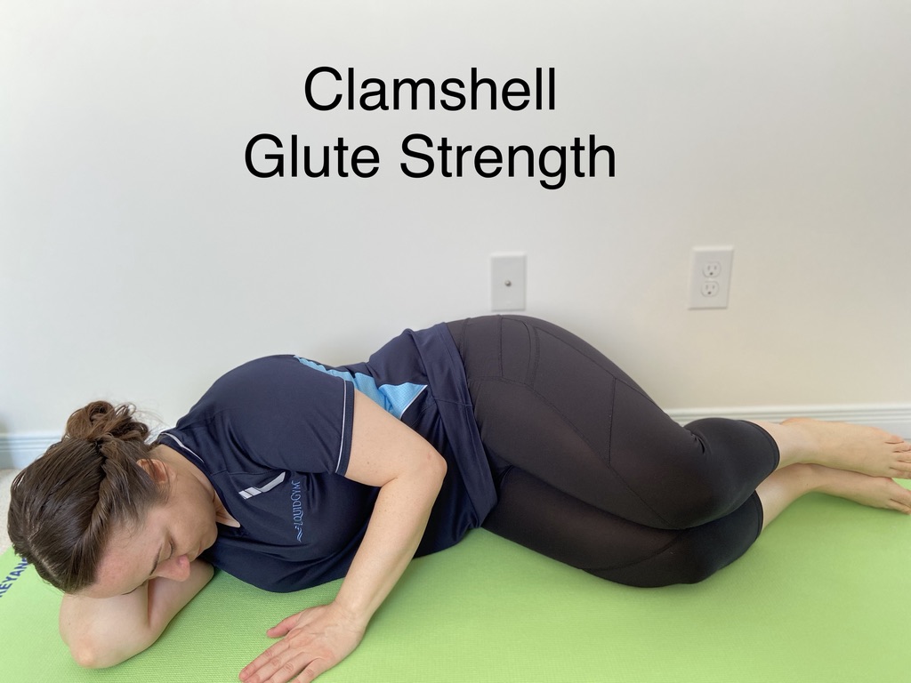 Clamshell exercise for glute strength