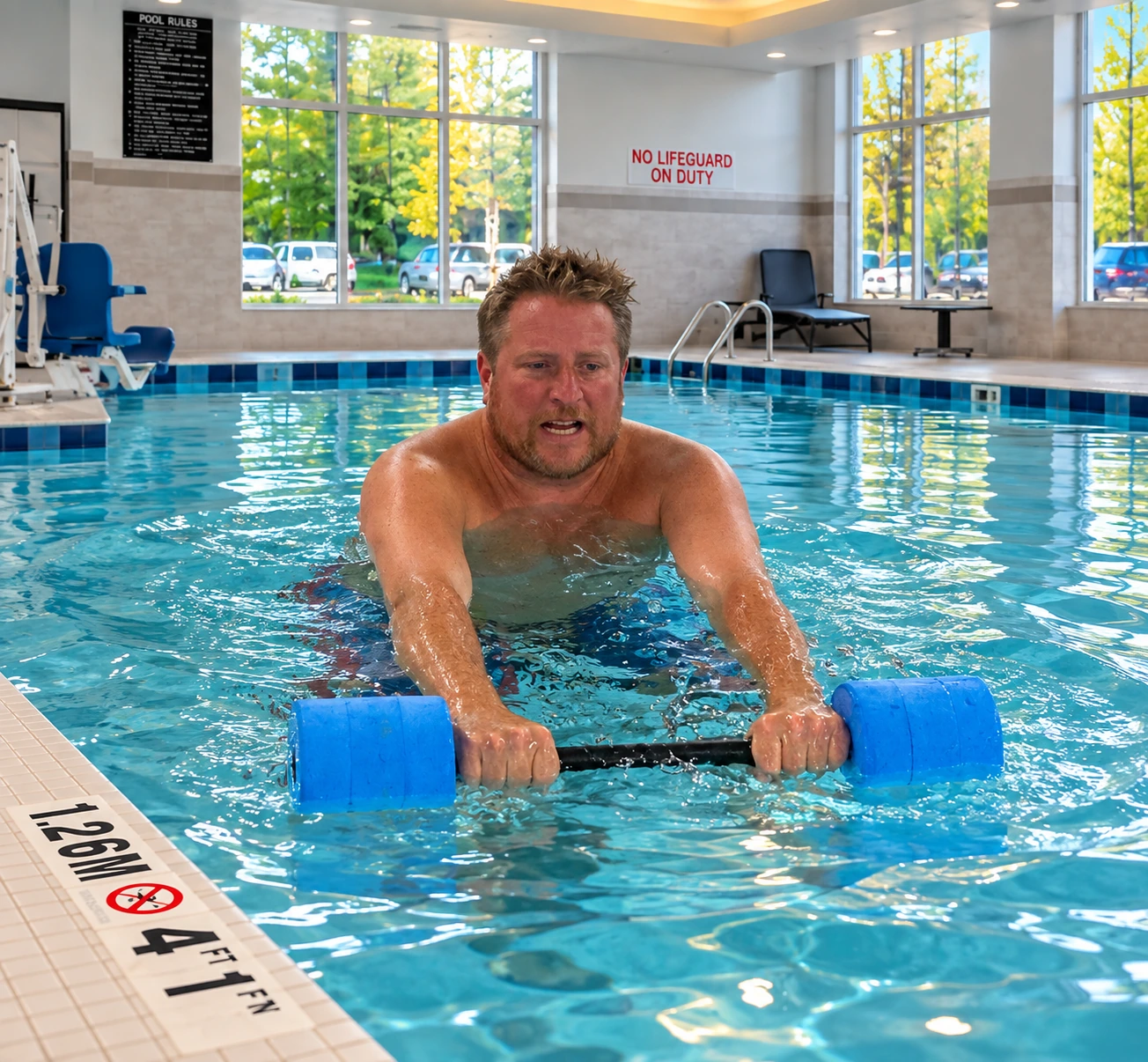 Strength training in the therapy pool as part of a rehabilitation programme