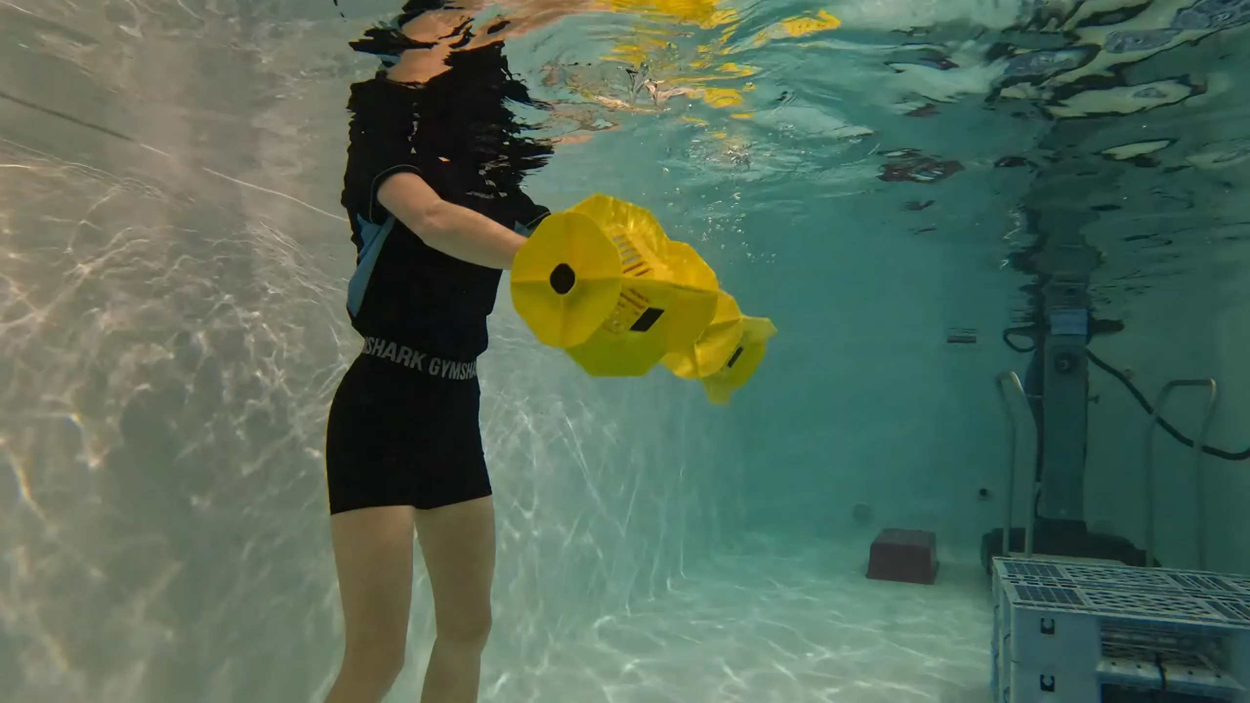 A patient in an aquatic therapy session