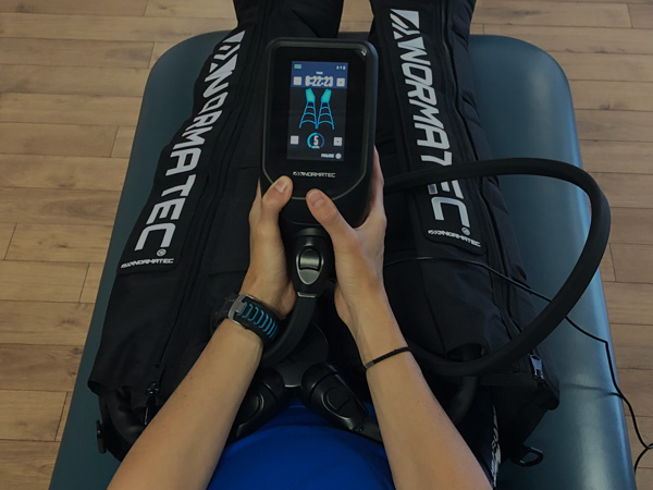 The NORMATEC system set up at LiquidGym
