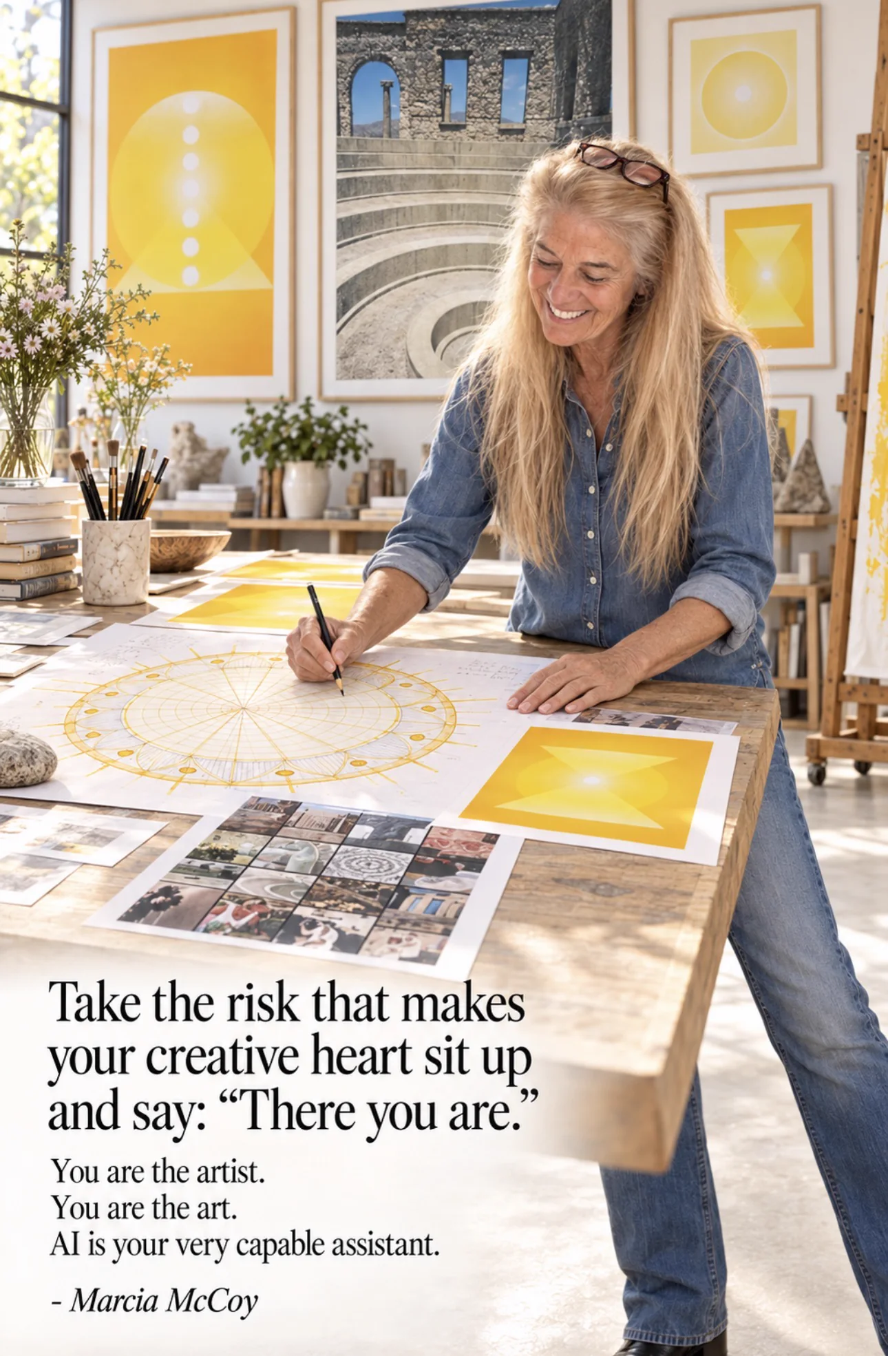 Marcia McCoy in her studio