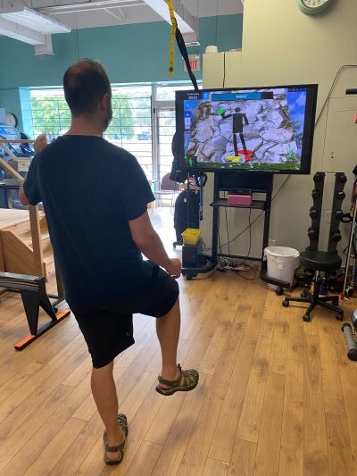 Gaze stabilisation exercises with a therapist