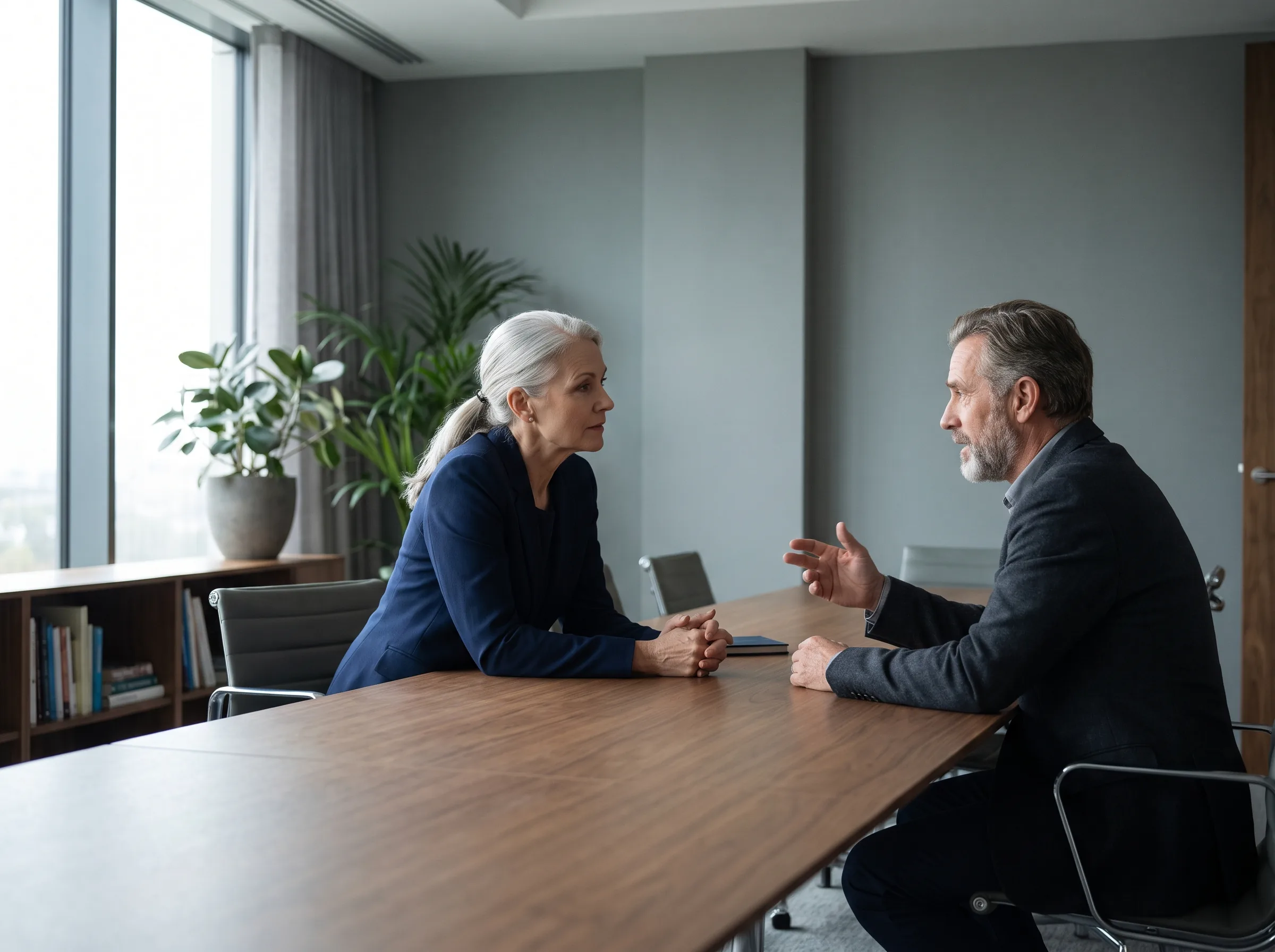 Advisory session between two consultants
