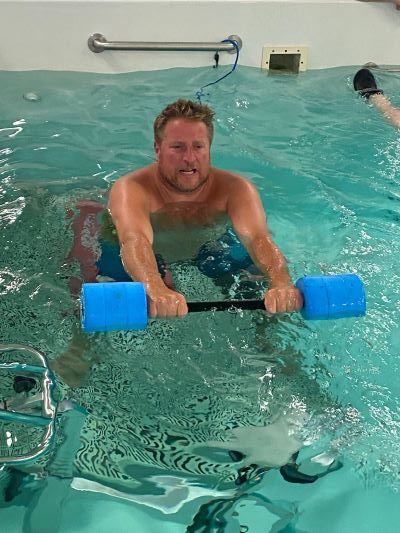 Resistance training in the LiquidGym therapy pool